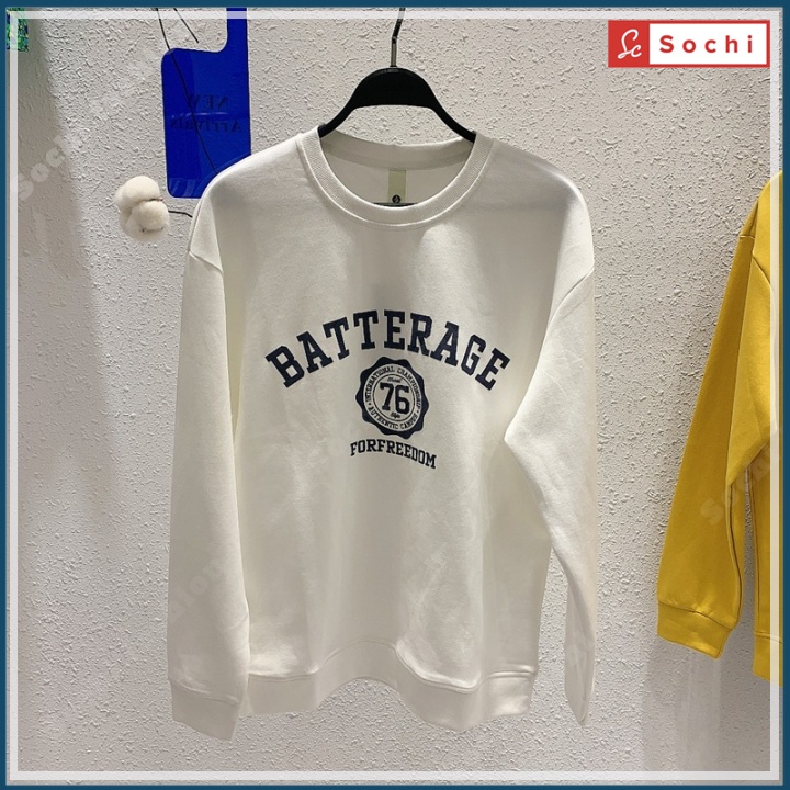 Áo nỉ sweater unisex, áo giữ nhiệt cổ tròn phong cách cá tính in Battergare mã SW695