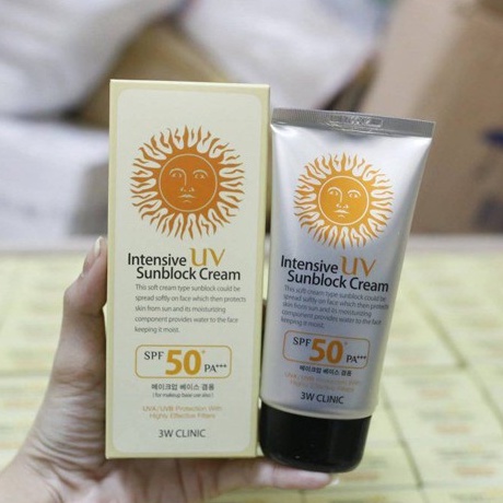 Kem Chống Nắng 3W Clinic Intensive UV Sunblock Cream Spf 50+/Pa+++ 70ml