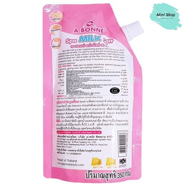 Muối tắm sữa bò tẩy tế bào chết A Bonne Spa Milk Salt Thái Lan 350gr