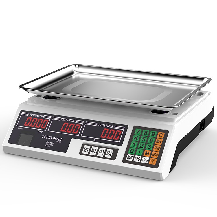 Cân điện tử trái cây 40kg sạc điện, cân điện tử Việt Nam âm dương màn hình LCD giao hàng tận nơi nhanh chóng