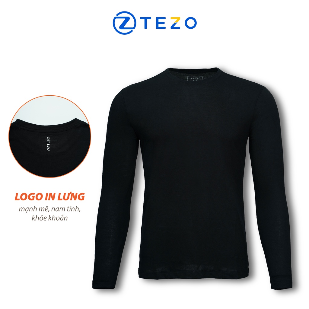 Áo giữ nhiệt nam Tezo thun dài tay thiết kế in lưng TEZO 22ATOT001