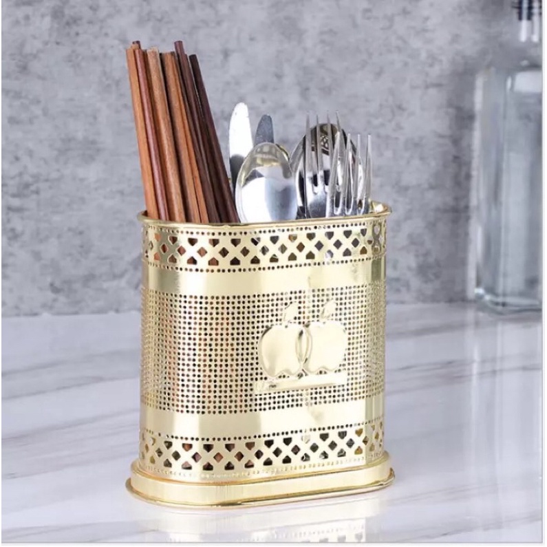 🤞 Ống đựng đũa ️, Ống Đũa Inox Mạ Vàng Đồng  - Kiểu Dáng Đẹp | BigBuy360 - bigbuy360.vn