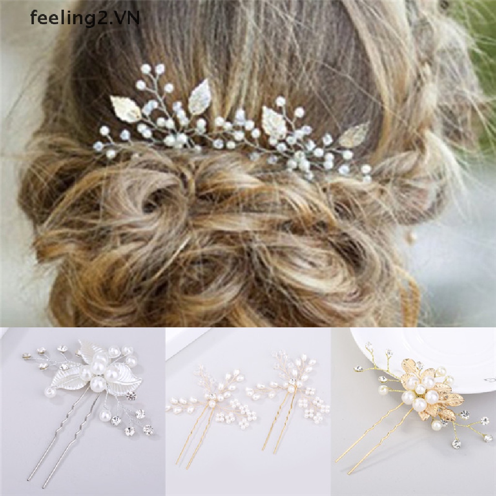 Kẹp Tóc Pha Lê &amp; Ngọc Trai Giả Cho