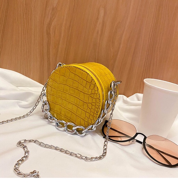 Túi Đeo Chéo Mini Tròn Dây Xích Cá Tính Mới 👉 freeship 👉 có sẵn