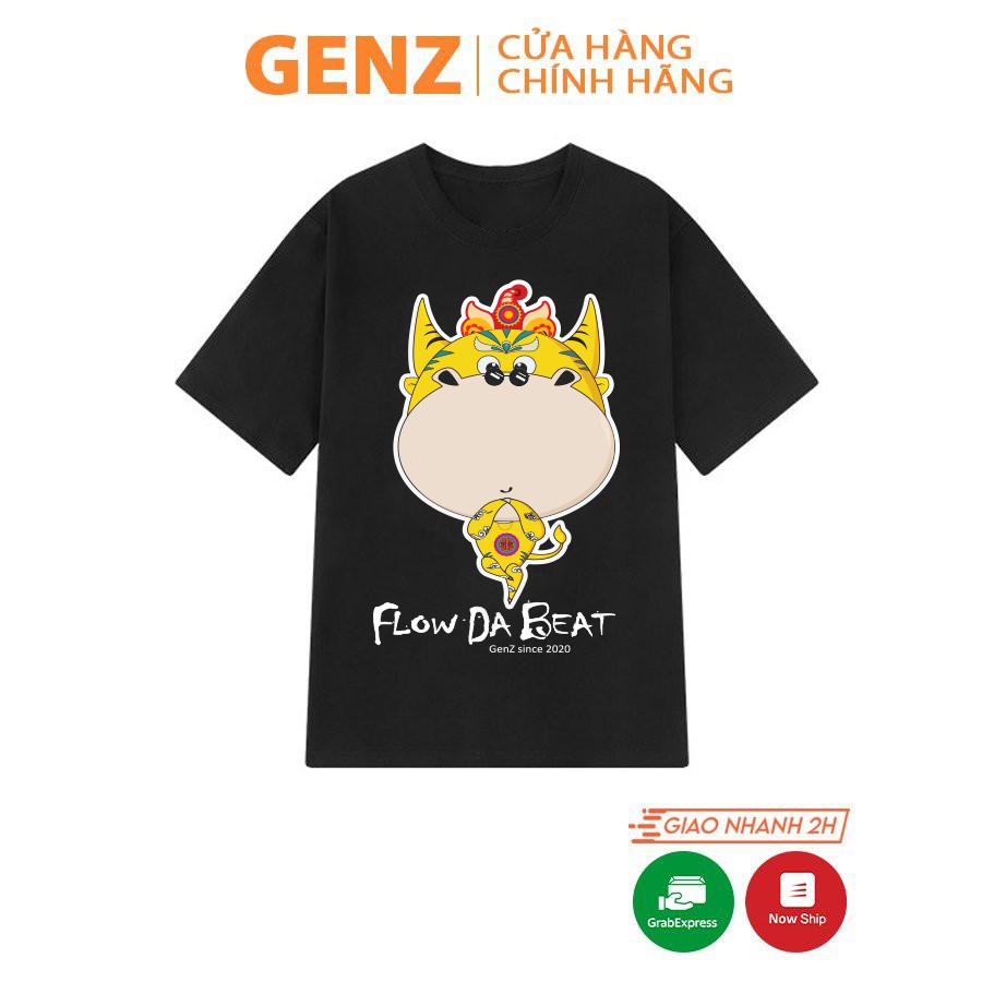 Áo thun tay lỡ GENZ Tân Sửu Đế Vương dáng Unisex form rộng phong cách Ulzzang - ZTET02 | BigBuy360 - bigbuy360.vn