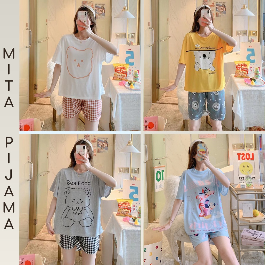 Đồ ngủ nữ mặc nhà thun mềm mại mát mẻ họa tiết siêu cute dễ thương - CTN6