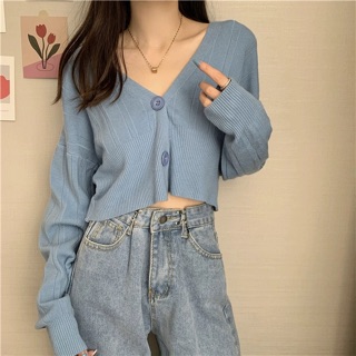 [ORDER] Áo len thun mỏng 2 cúc ulzzang