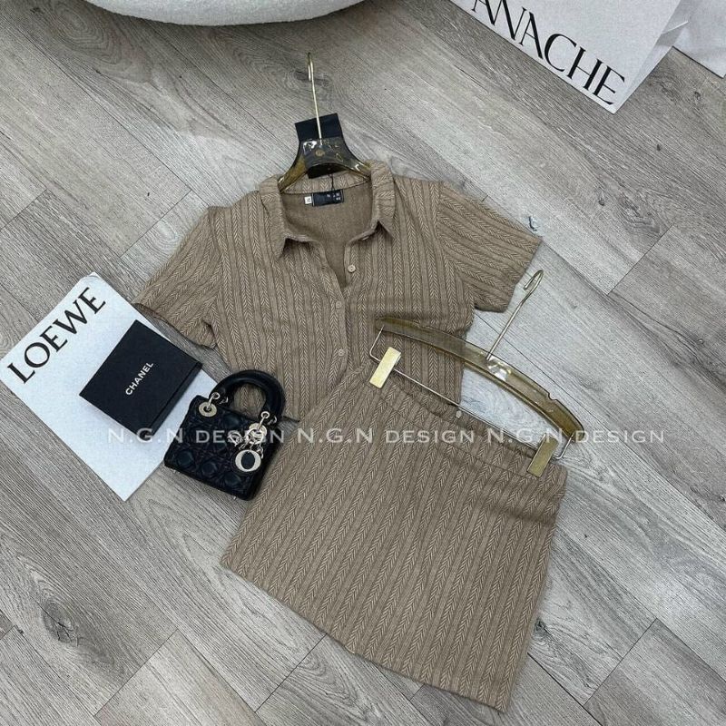 Set áo váy thun đẹp váy có quần lót trong
