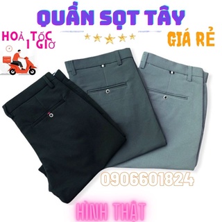 Quần sọt âu vải dản hình thật
