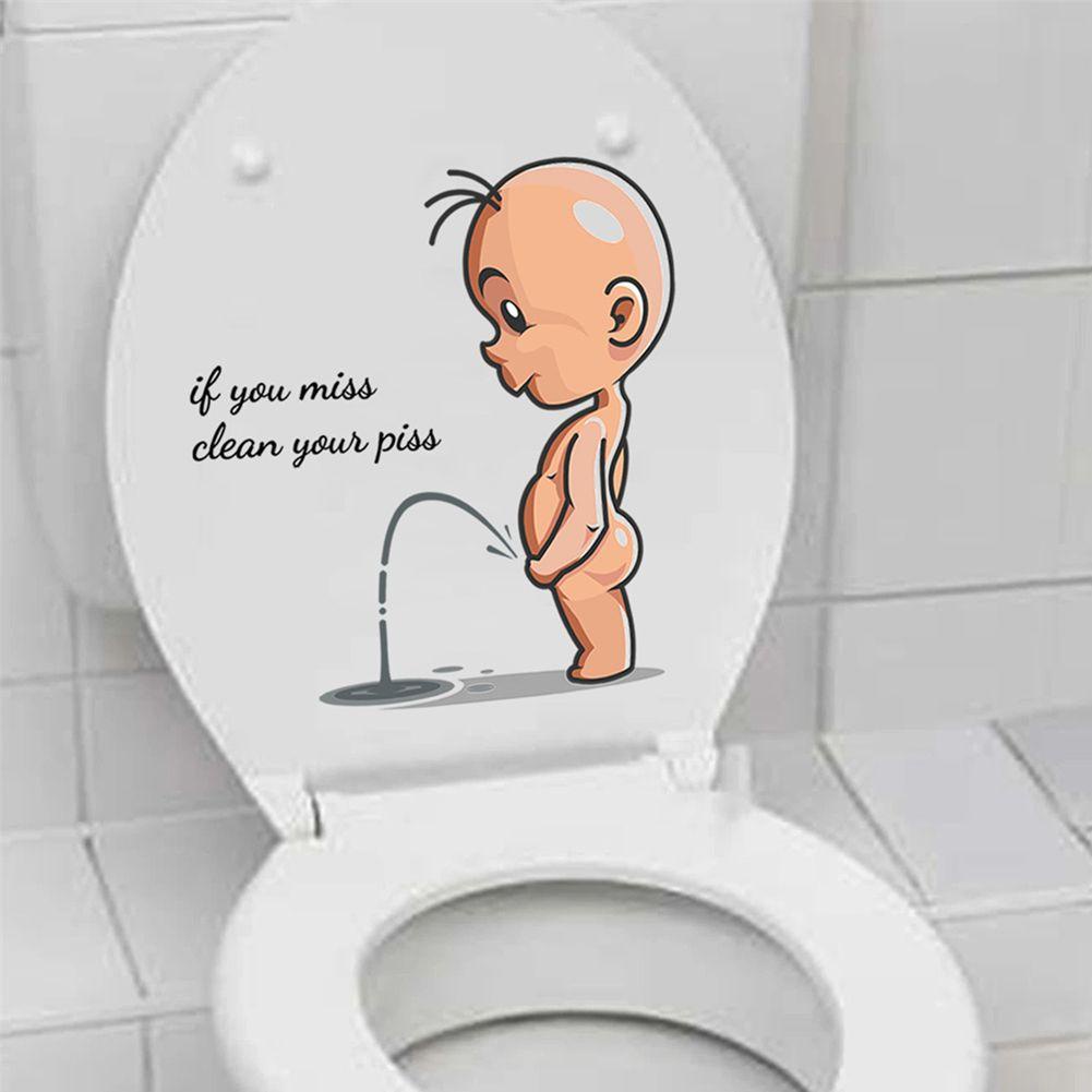 Sticker Dán Toilet Họa Tiết Chữ Tiếng Anh Vui Nhộn Bắt Mắt