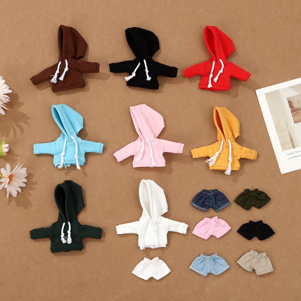 Set Áo Hoodie Và Quần Short Cho Búp Bê 1 / 6 1 / 12 12~16cm