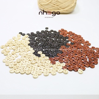 Cúc gỗ Vintage đường kính 1cm
