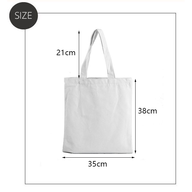 Túi tote chất liệu vải canvas in hình hoạt hình tiện dụng cho nữ