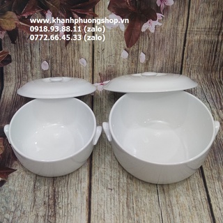Thố cơm trắng sứ Minh Long 18cm - thố cơm