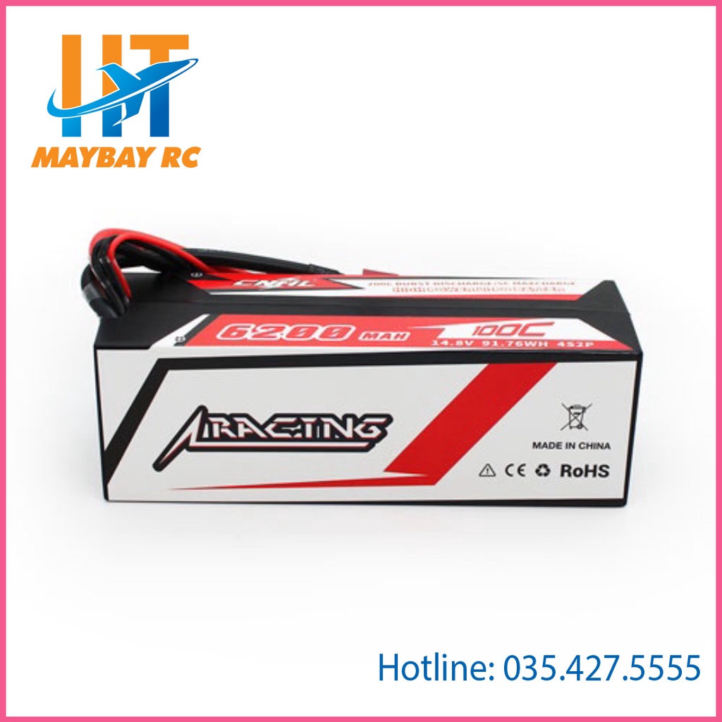 Pin cnhl racing series 6200mah 100c 2s 3s 4s jack chữ T
