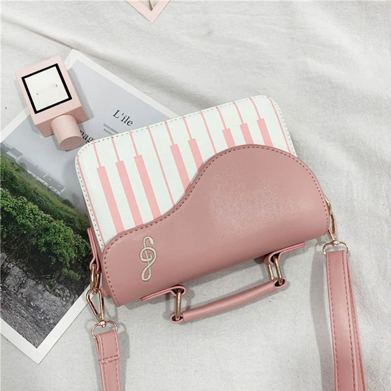 Túi Đeo Chéo Vai Bằng Da PU Hình Đàn Piano Dành Cho Nữ