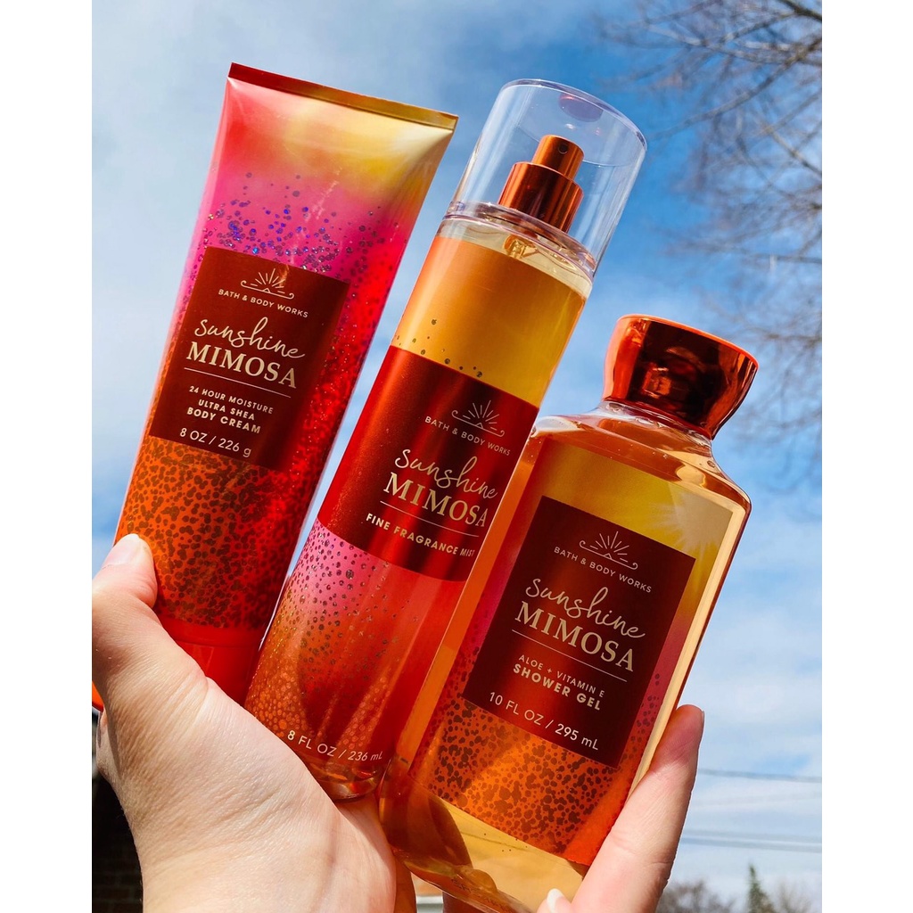 LEON SUNSHINE MIMOSA - Xịt Thơm Nước Hoa Toàn Thân Bath &amp; Body Works -𝐦𝐚̂̃𝐮 𝐭𝐡𝐮̛̉ 𝟑𝟎𝐦𝐥