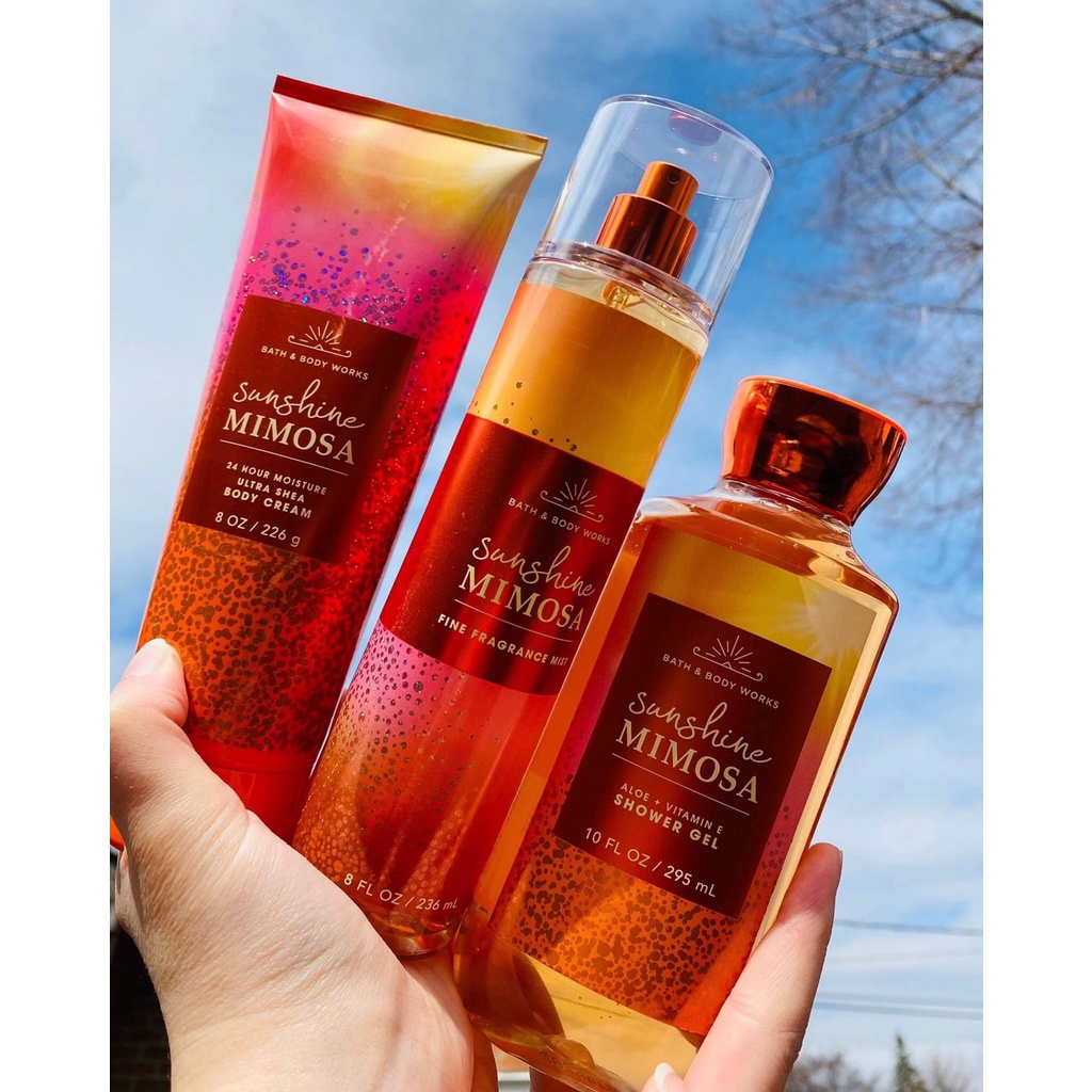 LEON SUNSHINE MIMOSA - Xịt Thơm Nước Hoa Toàn Thân Bath &amp; Body Works -𝐦𝐚̂̃𝐮 𝐭𝐡𝐮̛̉ 𝟑𝟎𝐦𝐥