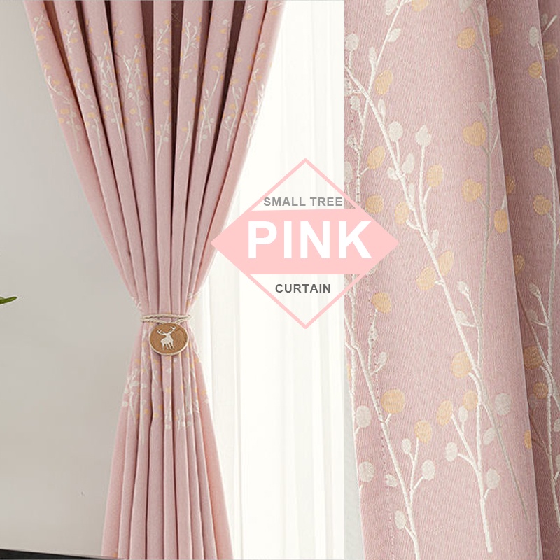 1 rèm cửa sổ dày họa tiết hoa để trang trí phòng khách / phòng ngủ