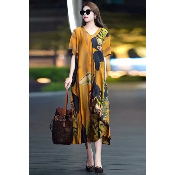 Đầm Lụa Dáng Dài Phong Cách Pháp Thời Trang Mùa Hè 2022 Cho Nữ