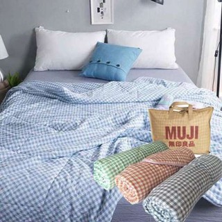 Chăn đũi kẻ Muji hàng xuất Nhật (Loại 1)