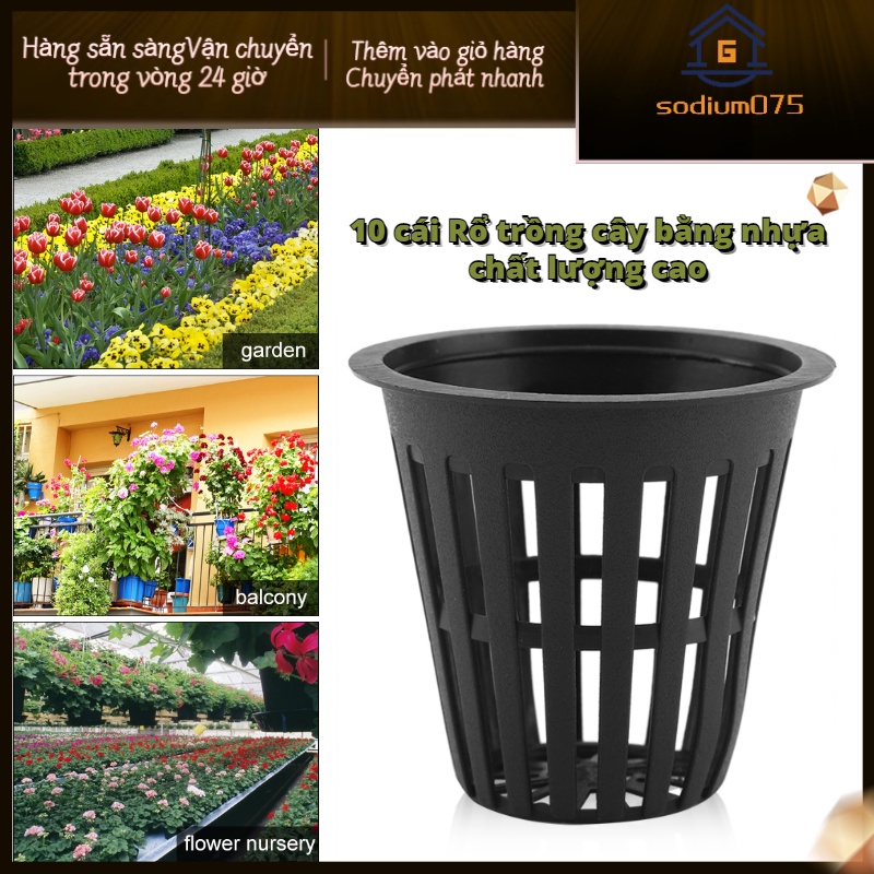Hàng Hot  10 cái / bộ Cốc nhựa thủy canh an toàn bền cho vườn trồng ban công  Hàng giao ngaySodium075