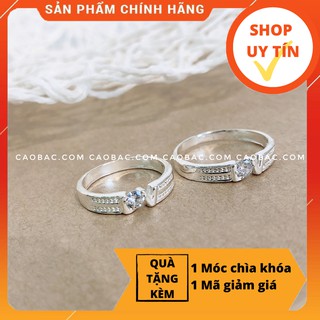 Nhẫn đôi bạc💝FREESHIP💝Giảm 5k nhập mã [NHAN DOI]💝Nhẫn đôi bạc Chocolate Couple Rings