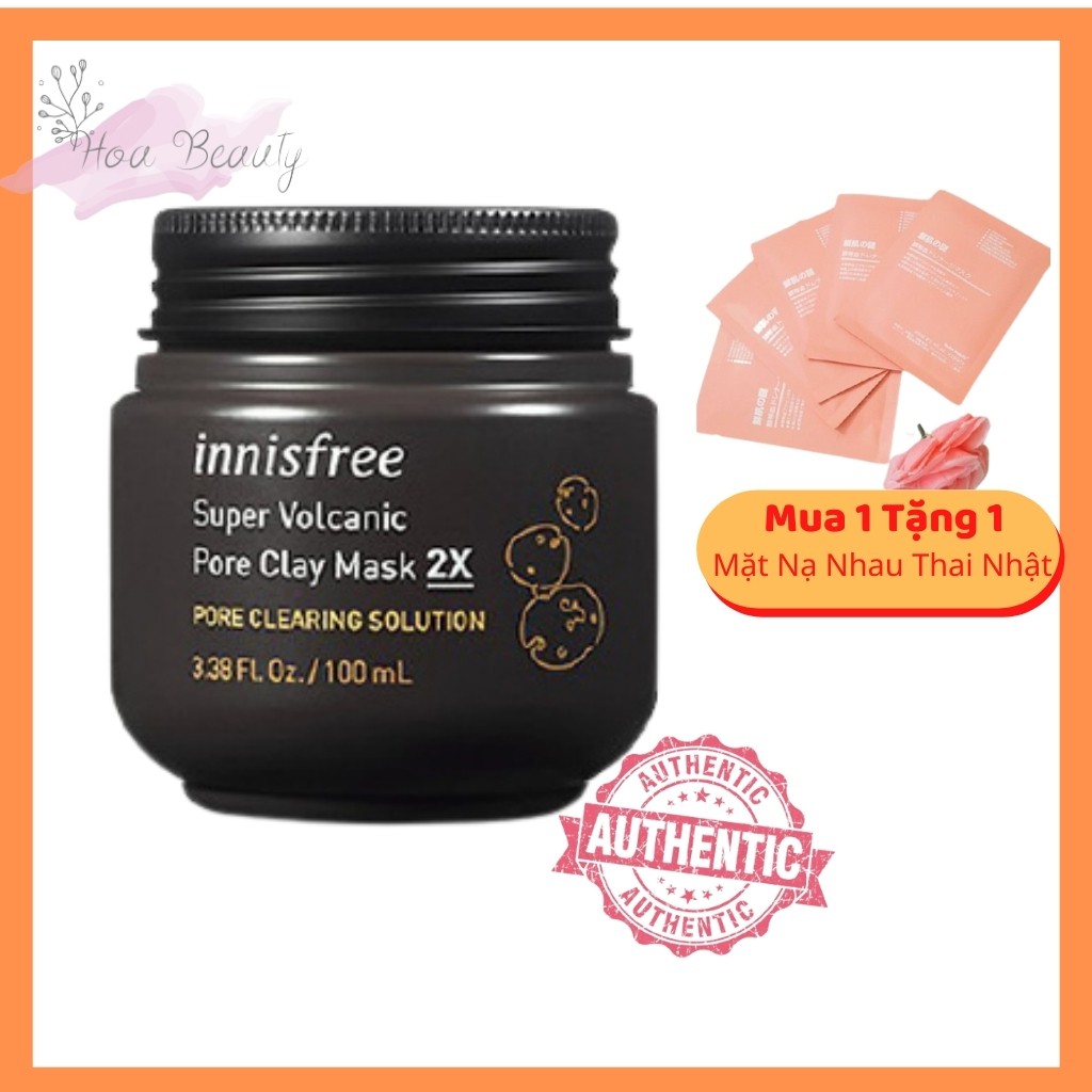 Mặt Nạ Đất Sét Đá Tro Núi Lửa Innisfree Super Volcanic Pore 2x 100ml