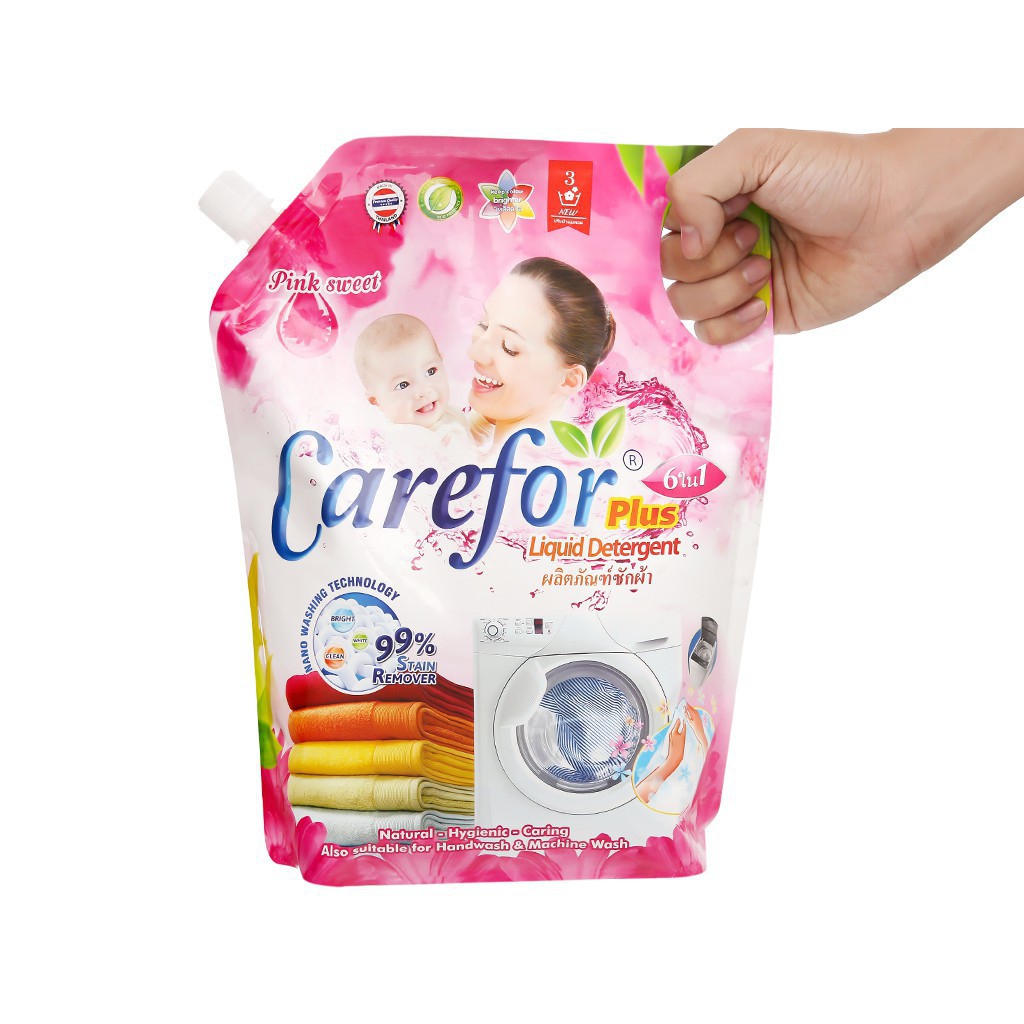 .. Nước giặt xả cho bé Carefor Plus hương hoa hồng túi 2 lít ....