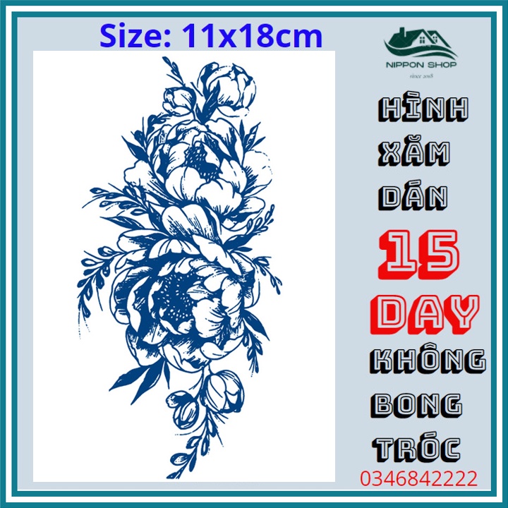 Hình Xăm Dán 15 Ngày Không Phai 11 x 18 cm Mẫu 56