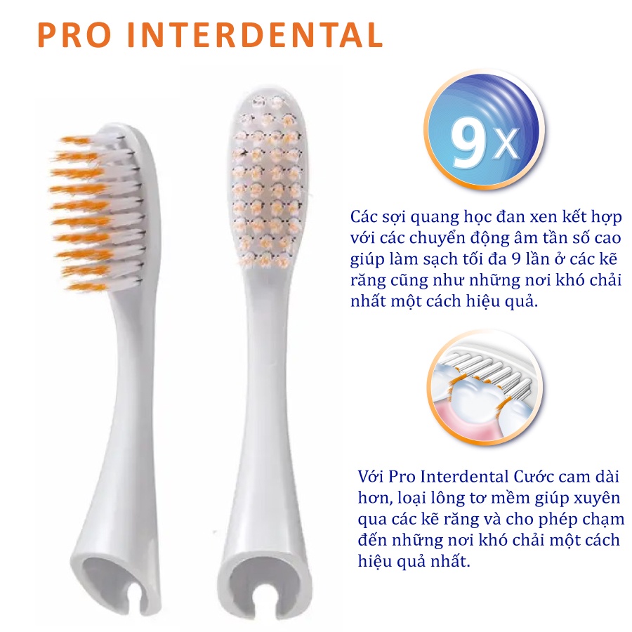 Đầu Bàn Chải Pin Trisa - Đầu Thay Thế Bàn Chải Pin Trisa Pro Interdental - Complete Protection - Young Edition