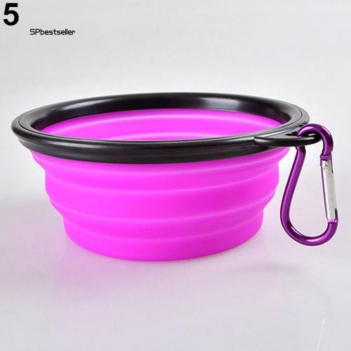 Tô đựng thức ăn cho thú cưng bằng silicon gấp gọn tiện lợi