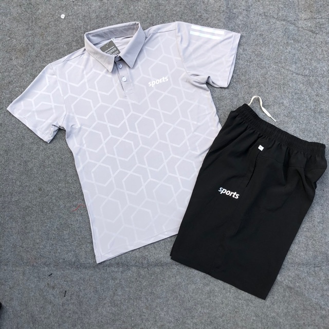 Bộ thể thao nam cổ bẻ