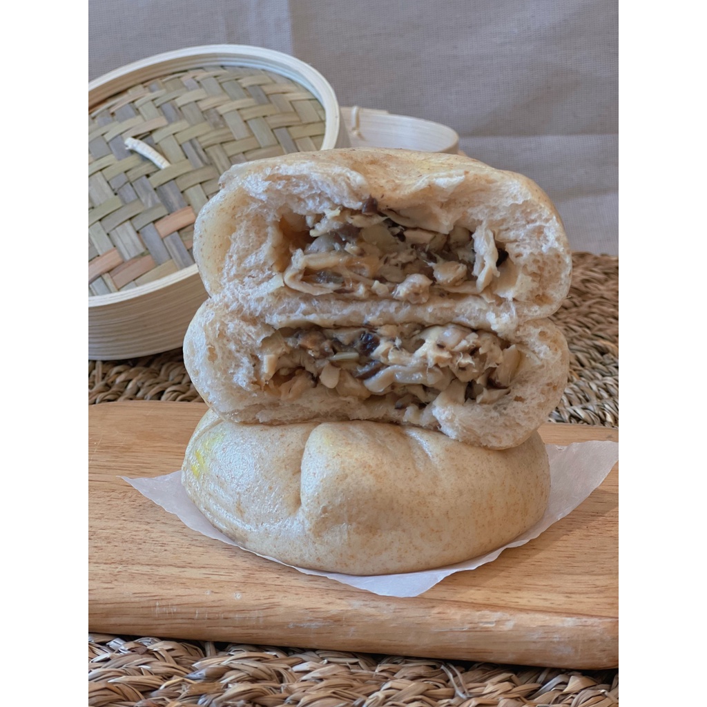BÁNH BAO NGUYÊN CÁM MEN TƯƠI GÀ NẤM EATCLEAN EAT CLEAN