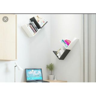 Bộ kệ gỗ trang trí treo tường 4 chữ V gỗ lỗi xanh chống ẩm cao cấp