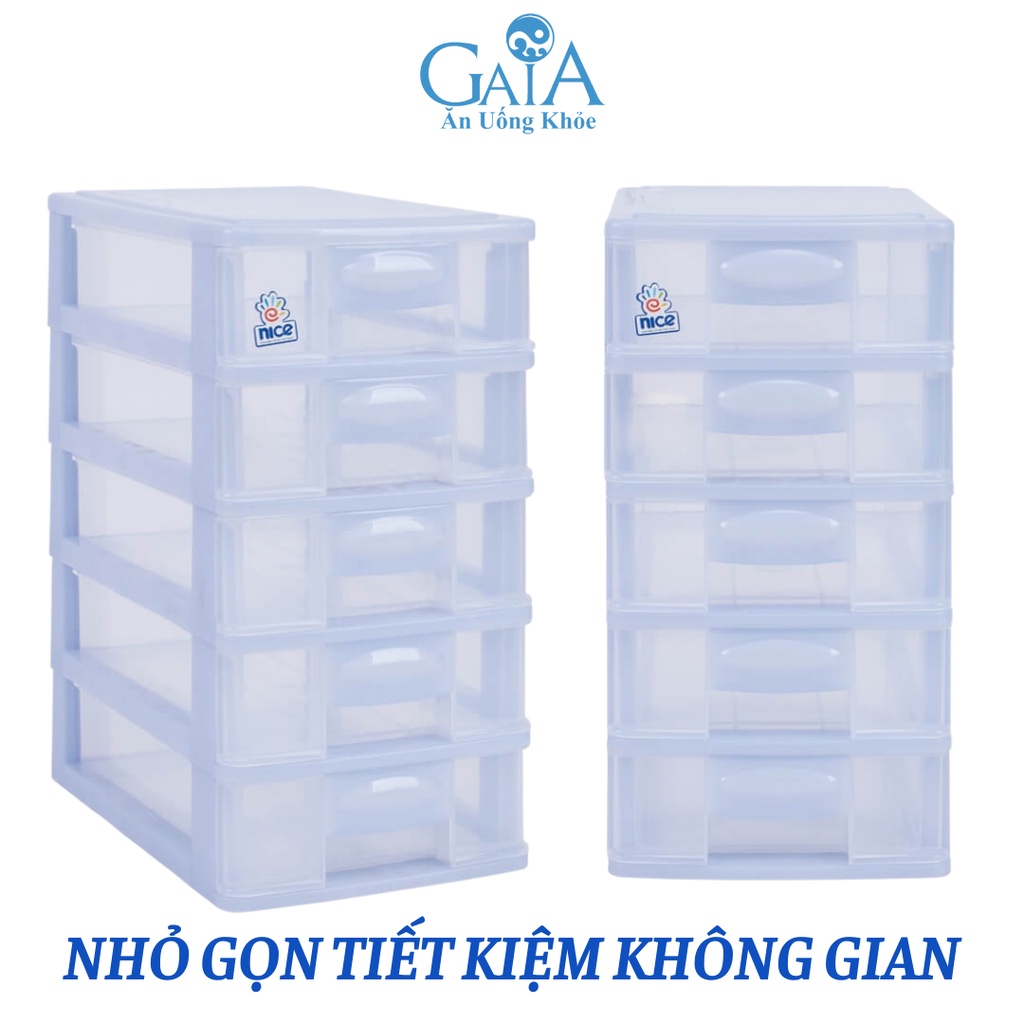 Tủ nhựa đa năng 5 ngăn đựng đồ để bàn tiết kiệm không gian 100% nhựa PP Đại Đồng Tiến an toàn sức khỏe