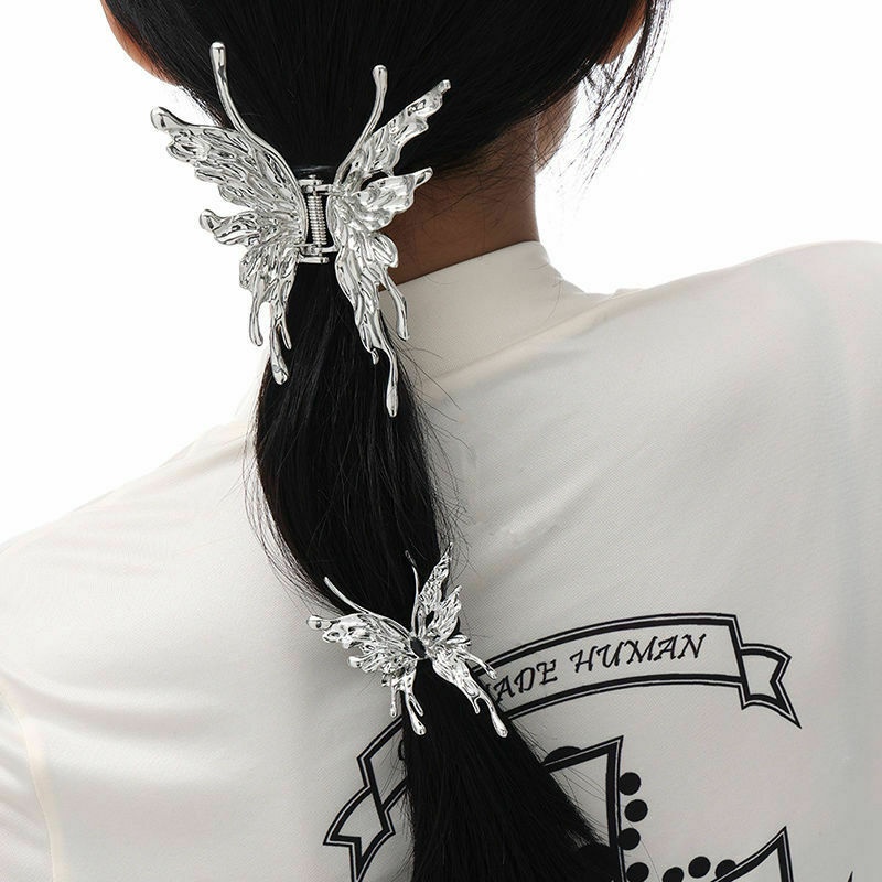 Haimeikang Kẹp tóc làm từ kim loại hình bướm phong cách cổ điển