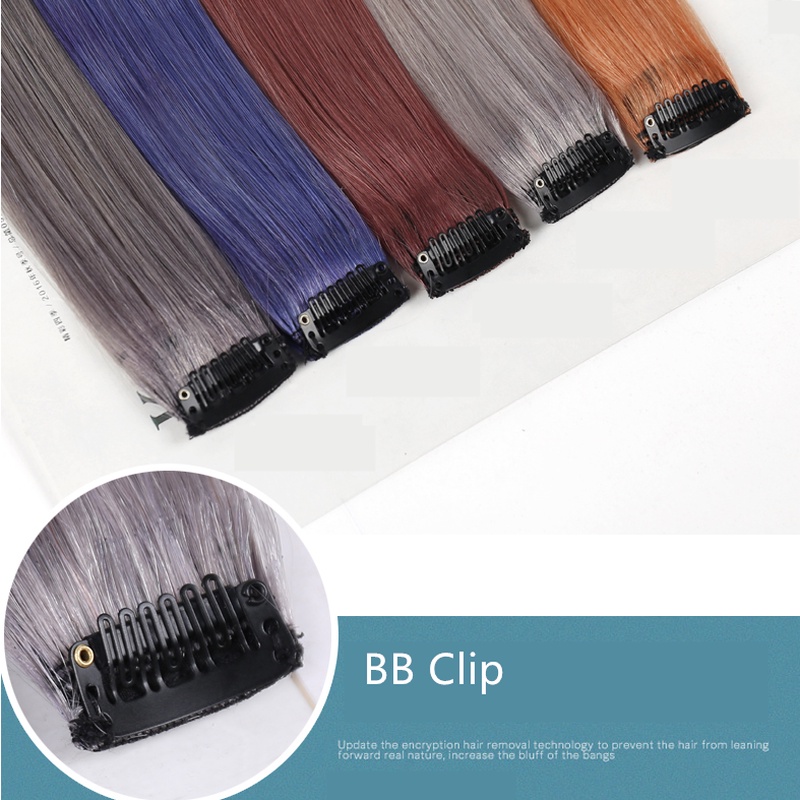 🌺Tóc Giả Dạng Kẹp Thẳng Dài Màu Gradient Phong Cách Hàn Quốc