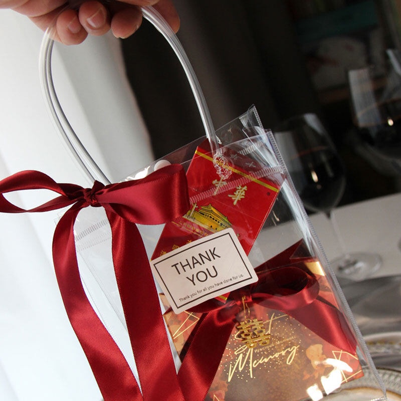 Túi đựng kẹo cưới YADOU bằng PVC trong suốt thiết kế sang trọng độc đáo