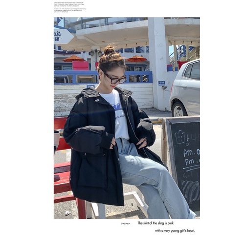 Áo Phao nữ dáng lỡ hàng qc