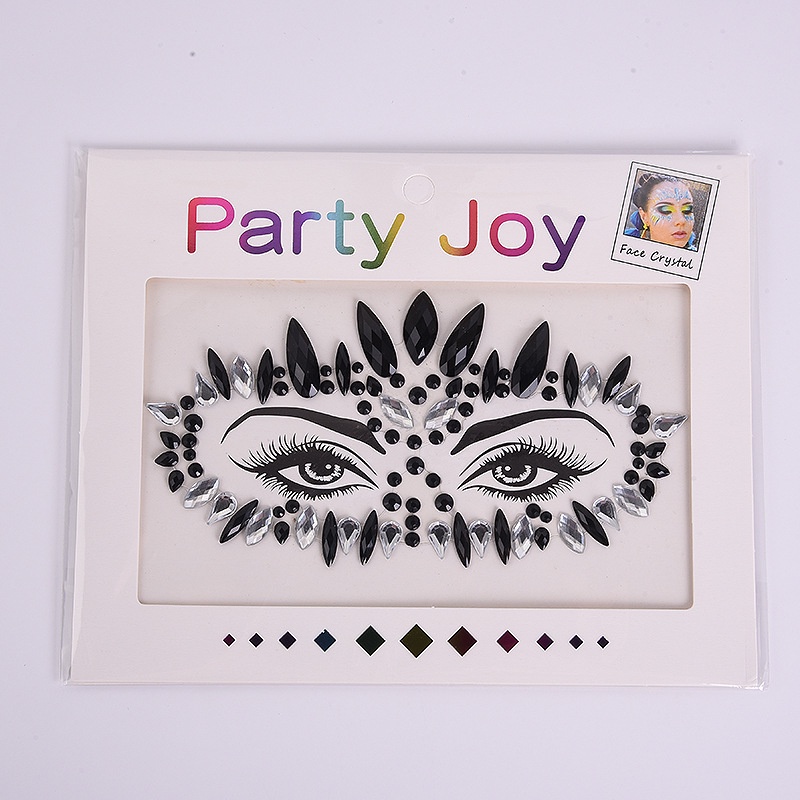 Miếng Dán Mặt Bằng Acrylic Đính Đá Lấp Lánh Độc Đáo Trang Trí Tiệc Hóa Trang DIY