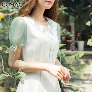 Đầm thêu lá cổ DA328 GUMAC