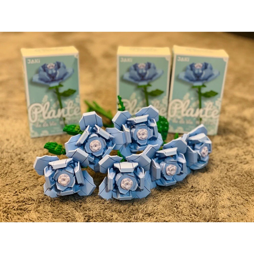 Đồ chơi lắp ráp mô hình hoa hồng xanh -jk26311