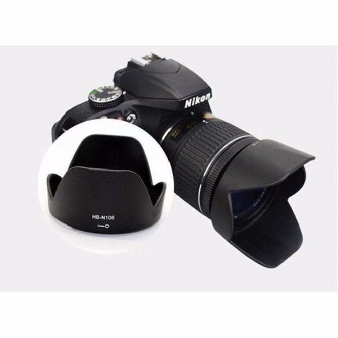 Loa che nắng Lens Hood HB-N106 cho Nikon AF-P 18-55 F3.5-5.6G (VR) Và Nikon 1 10-100 F4-5.6 VR