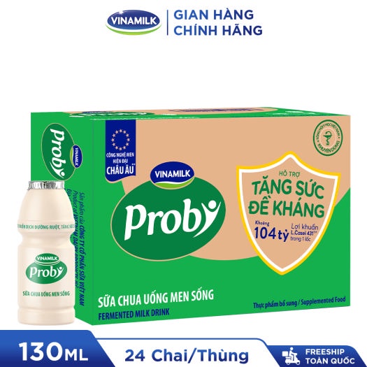 Thùng 24 Chai Sữa Chua Uống PROBI Có Đường 130ml