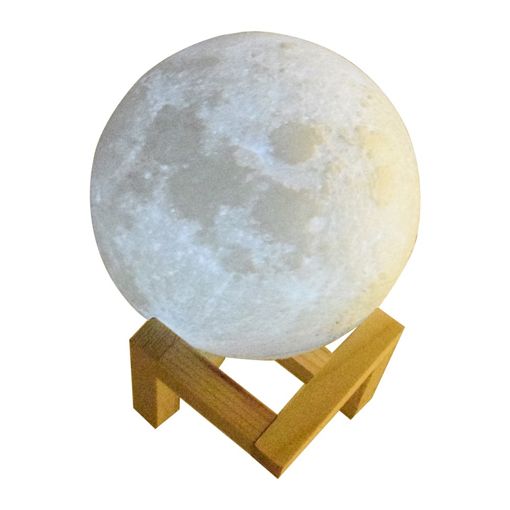 Đèn LED cảm biến đổi màu hình mặt trăng 3D ánh sáng trắng