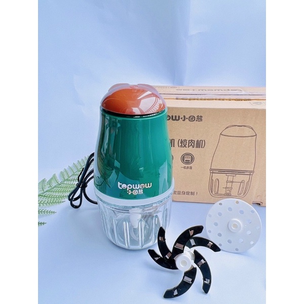 Máy Xay Đa Năng 1 Cối TopWow 6 Lưỡi, Xay Sinh Tố Cầm Tay Thịt Cá Tỏi Ớt Ăn Dặm Cho Bé - Haobaby2018