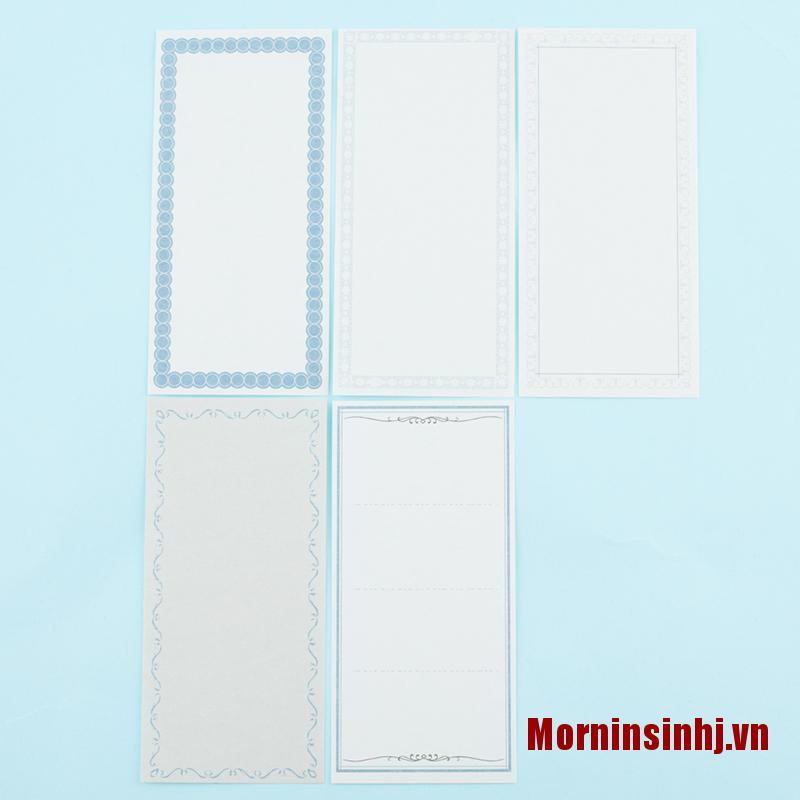 ✨Morninsinhj Classic Vintage Border Note Series Memo Pad Diary Stationary Flakes Scrapbook