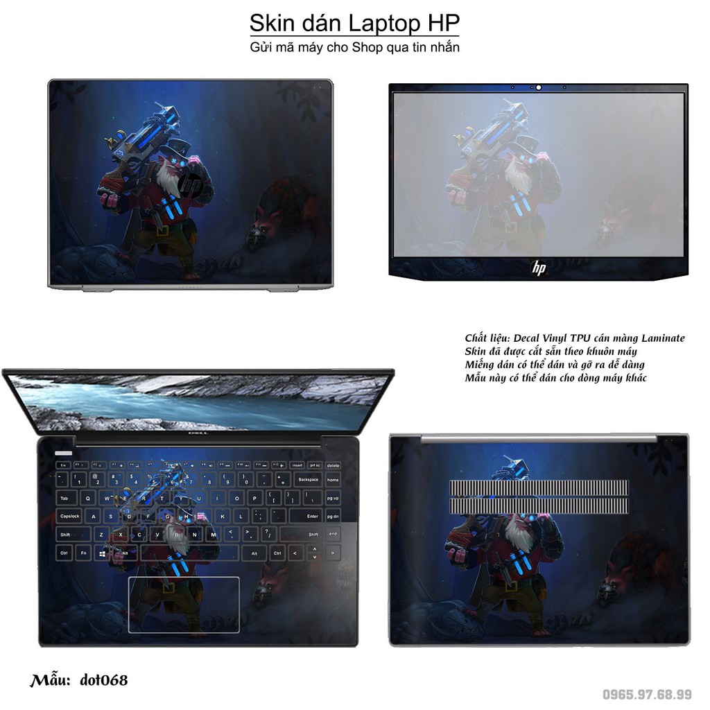 Skin dán Laptop HP in hình Dota 2 nhiều mẫu 12 (inbox mã máy cho Shop)