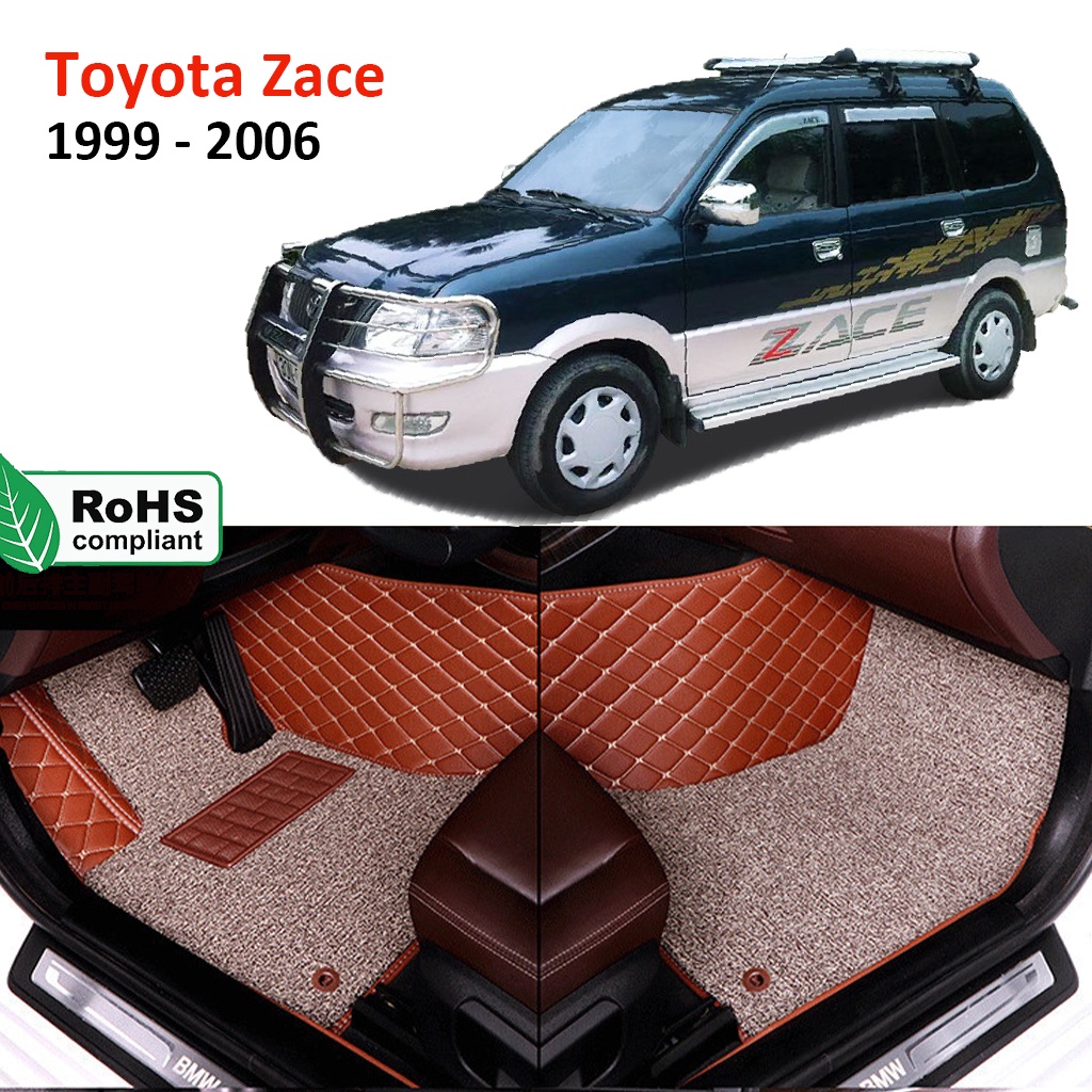 Thảm lót sàn 6D Toyota Zace 1999-2006 phủ kín sàn xe, cách âm, chống nước hiệu quả